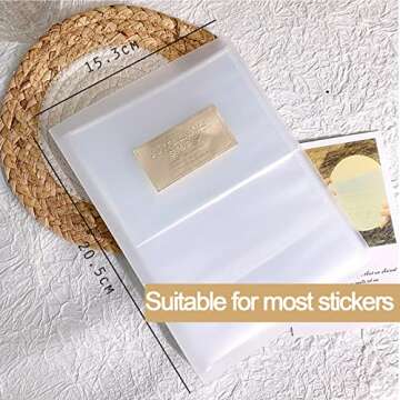 Gorvalin Nail Decals Art Nail Sticker Storage Book Empty Sticker Display Holder Photo Album, for Nail Stickers Collectiont Sticker Decal Storage(80 Slot)