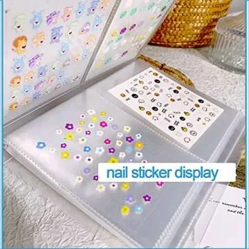 Gorvalin Nail Sticker Storage Book for Organized Art