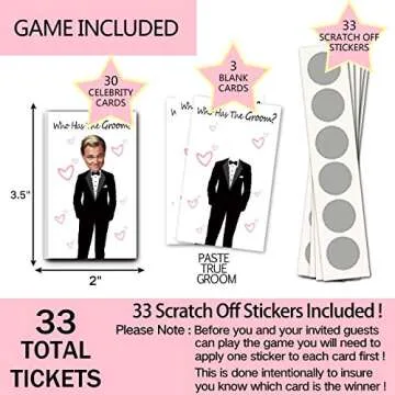 Cute Bridal Shower Games - Scratch Off Bridal Shower Game.Funny Bachelorette Party Games - Who Has t...