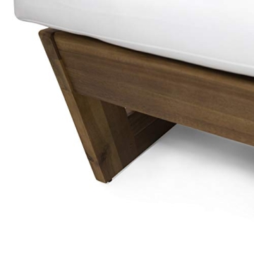 GDFStudio Acacia Wood Loveseat with Water-Resistant Cushions