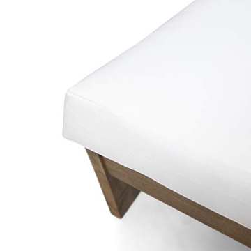 GDFStudio Acacia Wood Loveseat with Water-Resistant Cushions