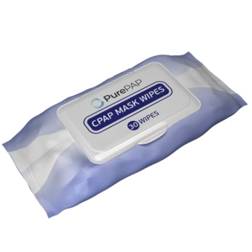 PurePAP CPAP Cleaning Wipes (30 Wipes) - 100% Cotton Sheets - Alcohol-Free CPAP wipes - Natural Ingr...
