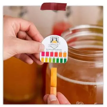 Kombucha Instant Read pH Strips Dispenser - pH Range 0-6 - 15 ft Roll | 180 1" Inch Strips | Single Roll | Food Service, Brewing and Fermentation Test Strips