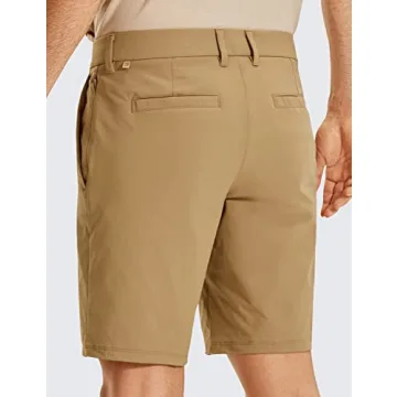 CRZ YOGA Men's 9'' Stretch Golf Shorts - Slim Fit Waterproof