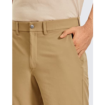 CRZ YOGA Men's 9'' Stretch Golf Shorts - Slim Fit Waterproof