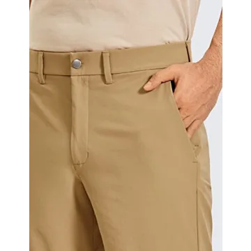 CRZ YOGA Men's 9'' Stretch Golf Shorts - Slim Fit Waterproof