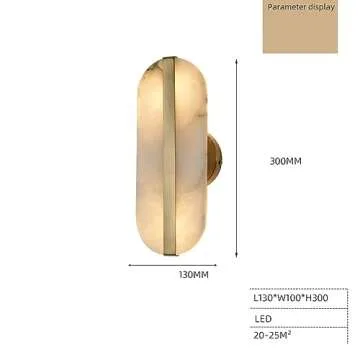 Renter Friendly Indoor Modern Marble Long Strip Wall Sconce Gold White Alabaster Glass Wall Light Bathroom Vanity Linear Wall Lamp For Bedroom Bedside Living Room Hotels Corridor Porch Farmhouse