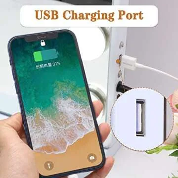 Leishe Vanity Mirror with Lights 15LED Bulbs 3 Lighting Modes Lighted Makeup Mirror for Desk or Wall-Mount Hollywood Vanity Mirror with USB Charger Port and 10X Magnification (22"x18")