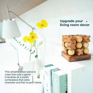 BSIRI Wooden Tic Tac Toe Game - Fun for All Ages