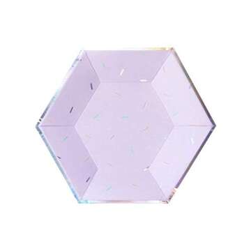 Harlow & Grey Sprinkles - Pastel Small Paper Plates, 18 Plate Multi-Color Pack, Kids Party, Baby Shower or Birthday - Disposable Party Plates (Pastel)