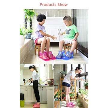 CREAMOON Thermal Massage Foot Bath Shoes,Portable Hook-Type Foot Massage Foot Bath Shoes to Promote Blood Circulation,Containing Bath Powder…