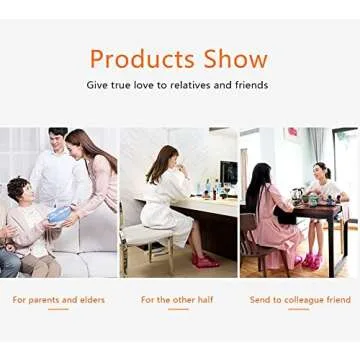 CREAMOON Thermal Massage Foot Bath Shoes,Portable Hook-Type Foot Massage Foot Bath Shoes to Promote Blood Circulation,Containing Bath Powder…