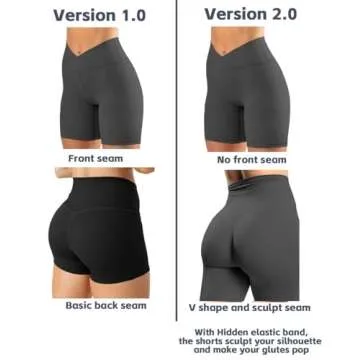 Puedizux Women's High Waisted Biker Shorts Cross Waist Workout Yoga Shorts Running Leggings with/no Pocket
