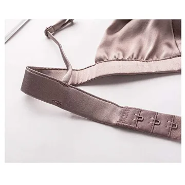 Silk Satin Triangle Wireless Bra - Elegant Comfort and Style