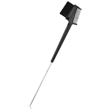 Dosso Beauty 3-in-1 Edge Styling Brush for Effortless Hair Styling, Black Color with Baby Soft Brist...