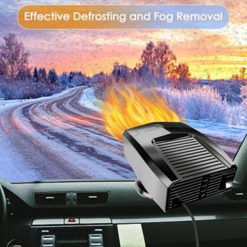 New 2025 Portable Car Heater Fast Demisting Defroster, 12V 150W Automobile Heater Can Heat Rapidly i...