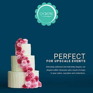 O'Creme Gumpaste Azalea Flower Set - Edible Decorations