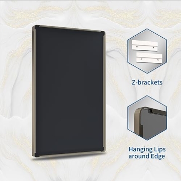 WEER Bronze Bathroom Vanity Mirror, 48x32 Inch Elegant Style