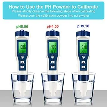 KONVIO NEER 5 in 1 TDS Meter PH Tester, 0.01 High Accuracy Digital PH Meter for Water, PH/TDS/EC/Salt/Temp Tester, PPM Meter Water Tester for Drinking Water, Hydroponics, Plants, Aquarium and Pool