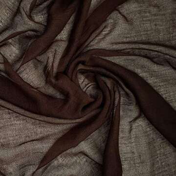 woogwin Women's Lightweight Cotton Fashion Scarves - Coffee