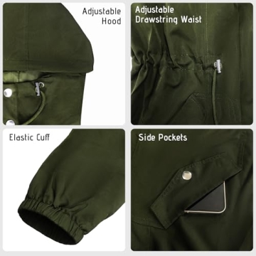 Plus Size Waterproof Rain Jacket with Hood for All Seasons