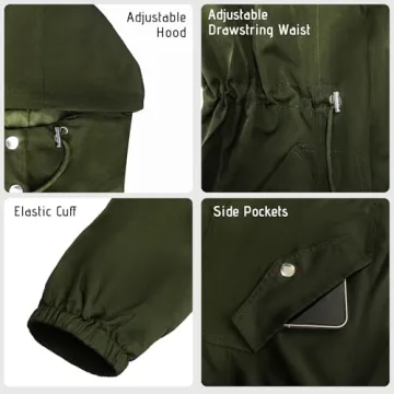 Plus Size Waterproof Rain Jacket with Hood for All Seasons