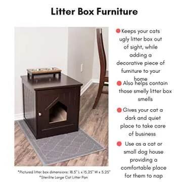 Internet's Best Decorative Cat House & Side Table - Cat Home Nightstand - Indoor Pet Crate - Litter ...