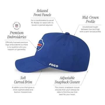 FOCO Men's Buffalo Bills Cap - Official NFL Logo Hat