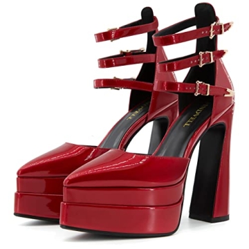 FINDVELL Chunky Platform Heels - Stylish & Elegant Pumps
