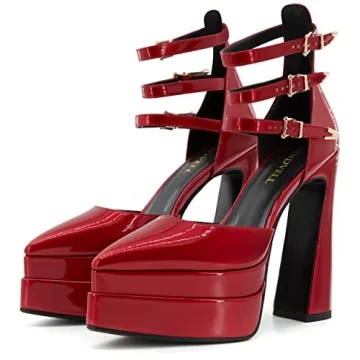 FINDVELL Chunky Platform Heels - Stylish & Elegant Pumps
