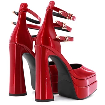 FINDVELL Chunky Platform Heels - Stylish & Elegant Pumps