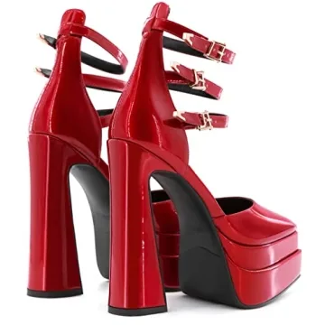 FINDVELL Chunky Platform Heels - Stylish & Elegant Pumps