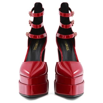 FINDVELL Chunky Platform Heels - Stylish & Elegant Pumps