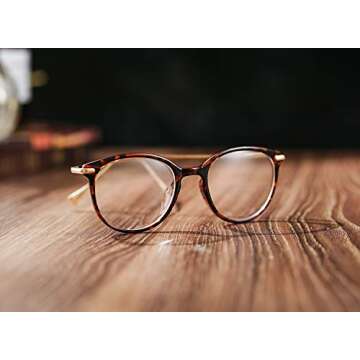 COASION Vintage Round Clear Glasses for Stylish Protection