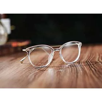 COASION Vintage Round Clear Glasses for Stylish Protection