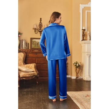 Ekouaer Women's Satin Pajama Set for Luxurious Comfort