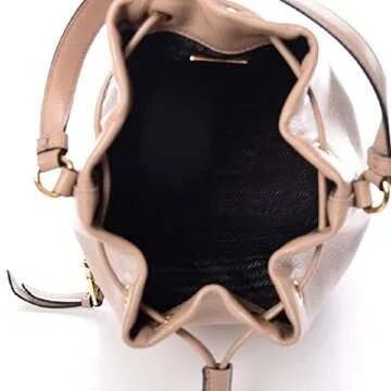 Prada Beige Glace Bucket Crossbody Bag - Chic & Elegant