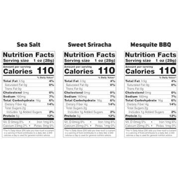 Bada Bean Bada Boom Plant-Based Protein, Gluten Free, Vegan, Crunchy Roasted Broad (Fava) Bean Snacks, 110 Calorie Packs, The Classic Box Variety Pack, 1 Ounce (Pack of 24)