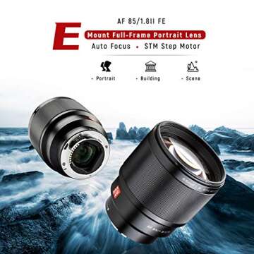 VILTROX 85mm F1.8 Mark II Auto Focus Full Frame Lens for Sony E Mount, STM Large Aperture Medium Tel...
