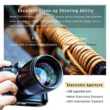 VILTROX 85mm F1.8 Mark II Auto Focus Full Frame Lens for Sony E Mount, STM Large Aperture Medium Telephoto Portrait Fixed Focus Lens for Sony Camera A9 A7R3 A7III A7RIII A7M3 A7S2 A6500 A6300