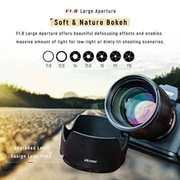 VILTROX 85mm F1.8 Mark II Auto Focus Full Frame Lens for Sony E Mount, STM Large Aperture Medium Telephoto Portrait Fixed Focus Lens for Sony Camera A9 A7R3 A7III A7RIII A7M3 A7S2 A6500 A6300