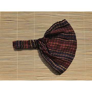 Extra Large 'Snug Fit' Headband Hair Scarf Woven Cotton Elastic Red Turquoise Green Blue Shades