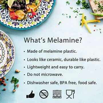 Zak Designs 12-Piece Melamine Dinnerware Set for 4