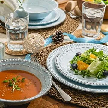 Zak Designs 12-Piece Melamine Dinnerware Set for 4