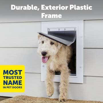 PetSafe Never Rust Wall Entry Pet Door - Medium Size, Energy Efficient, Easy Installation