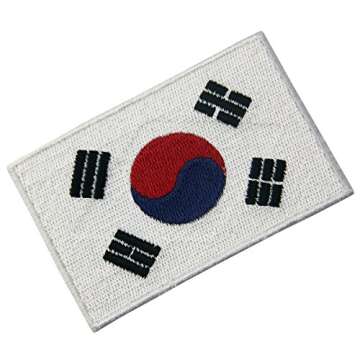 South Korea Flag Embroidered Korean National Emblem Iron On Sew On Patch