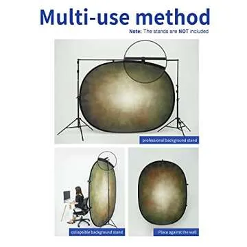 Kate Collapsible Backdrop Pop-up Photo Backdrops Folded Grey Black for Photography, for Video, for Broadcast, 5x6.5ft