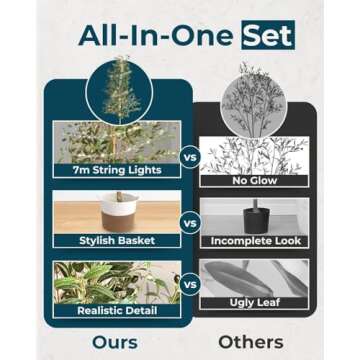 Keficor Artificial Olive Tree 7 ft - Realistic Potted Faux Olive Tree 7ft With Lights, Artificial Tree for Indoor Home Decor, Olive Trees Artificial Indoor Tall Fake Tree, 7 Foot Artificial Olive Tree