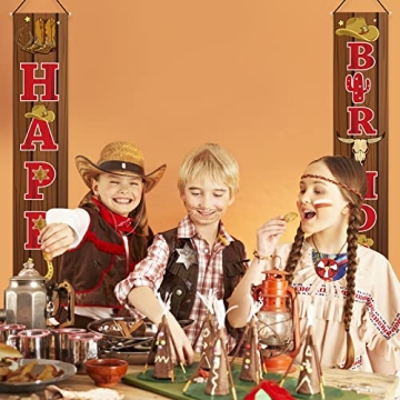 Western Cowboy Birthday Door Banner Decorations for Parties