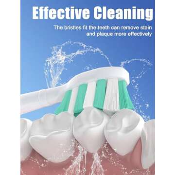 Toothbrush Replacement Heads for Philips Sonicare ProtectiveClean DailyClean Electric Toothbrush Head 1 2 Series Plaque Control Gum 4100 5100 C1 C2 G2 Snap-on, 10 Pack